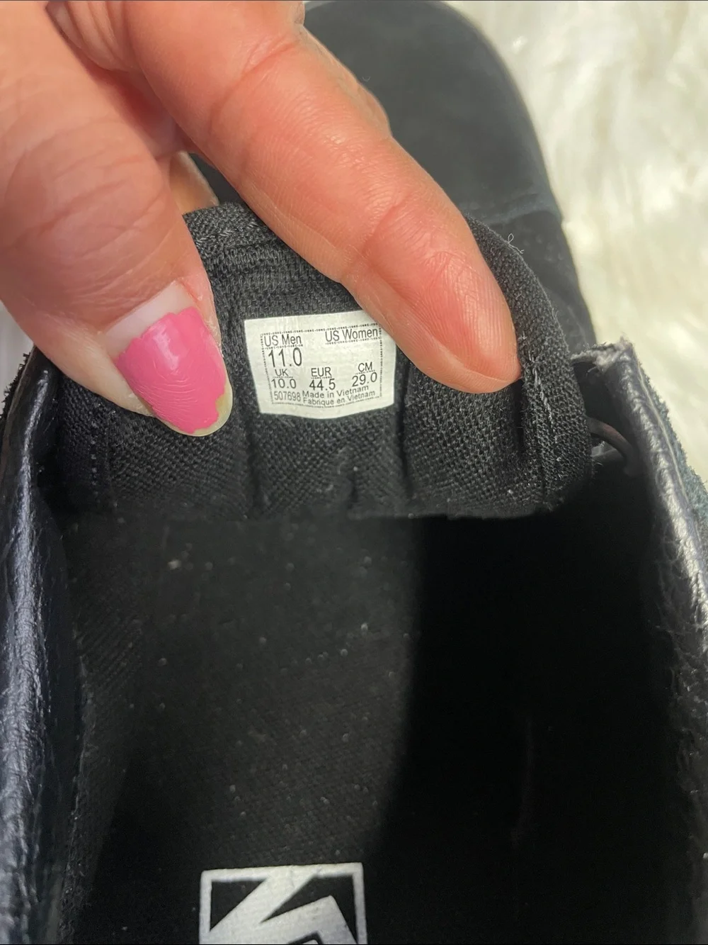 Vans Black Suede Velcro Low-Top Skate Sneakers